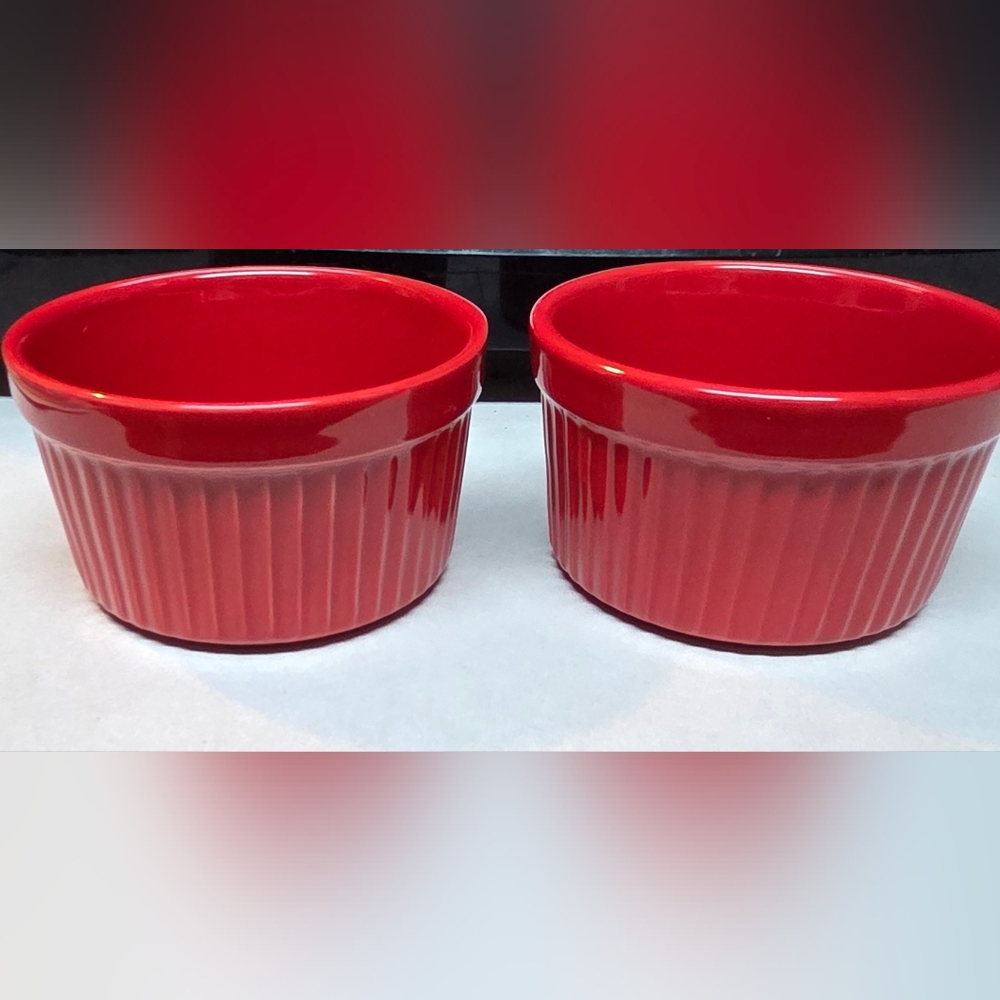The Pioneer Woman Set Of 2 Holiday Red Ramekins 8oz